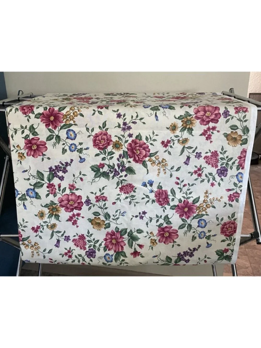 Cranston USA Made 100% Cotton Floral Fabric 4 Yards X 44”